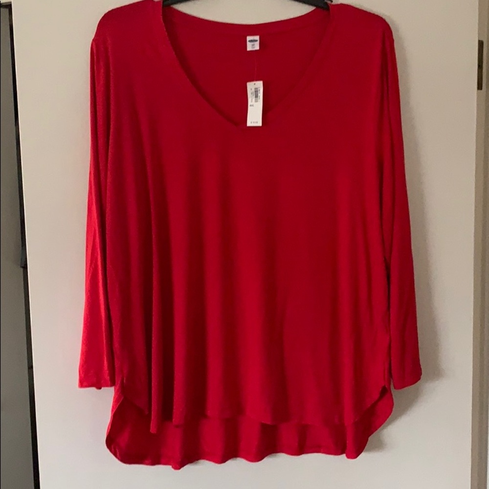 Old Navy Red NWT long-sleeved tunic top Size XXL